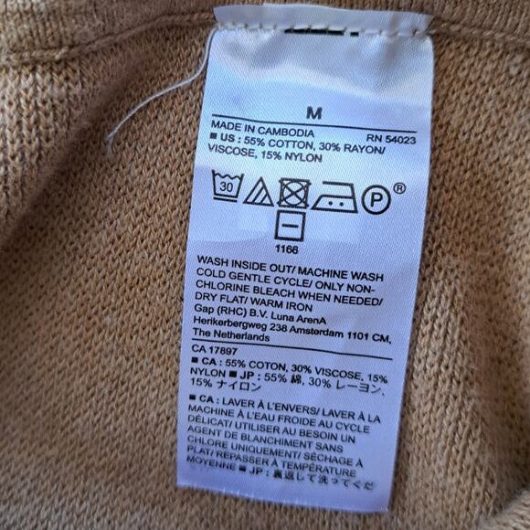 Banana Republic A-line Sweater Knit Midi Skirt Size Medium Camel Tan - Picture 6 of 6